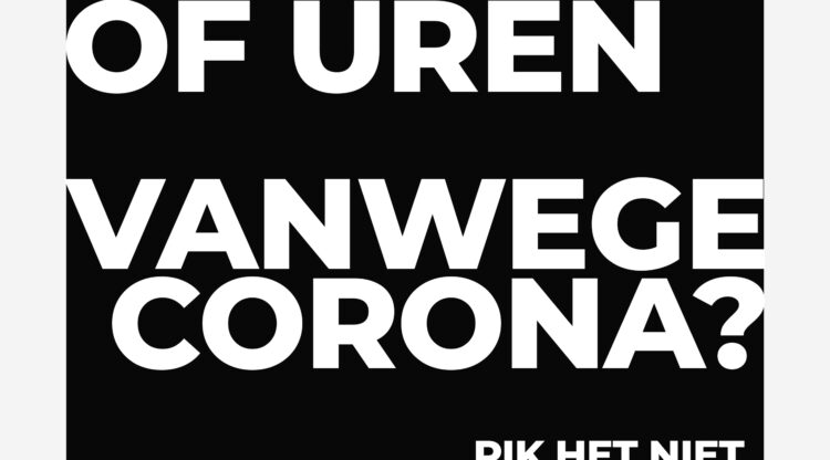 Vloerwerk nederlands corona poster